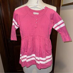 Chasing Fireflies Pink Long Sleeve Shirt with White Accents